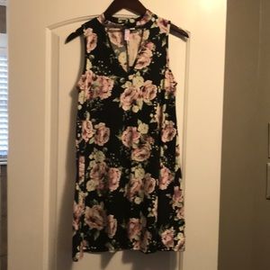 NWT Black Floral Swing Dress